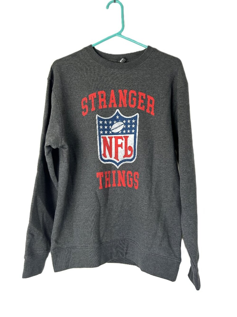 Stranger Things NFL 11 Eleven Sweatshirt Gray Men's M